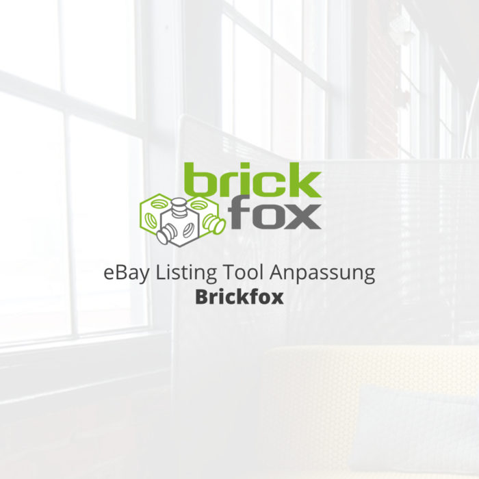 eBay Listing Tool Anpassung Brickfox