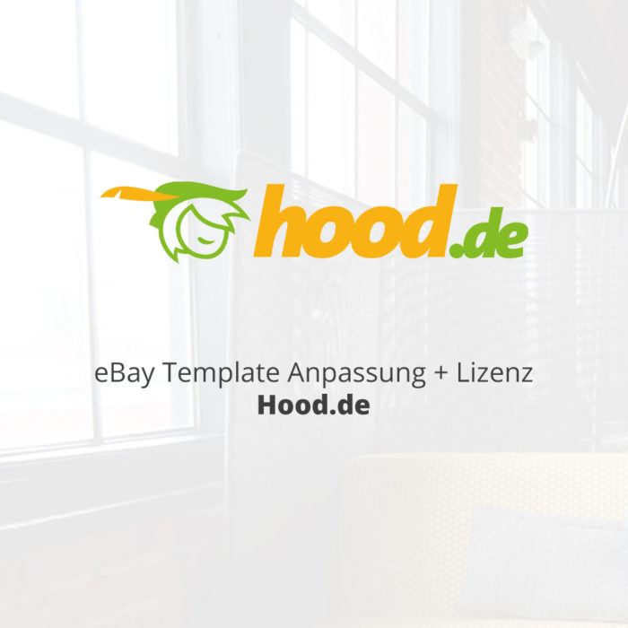 eBay Template Anpassung Lizenz Hood.de